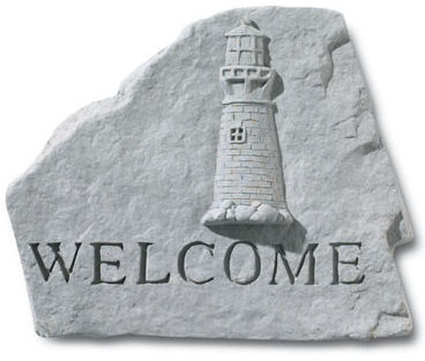 Welcome With Lighthouse Garden Stone